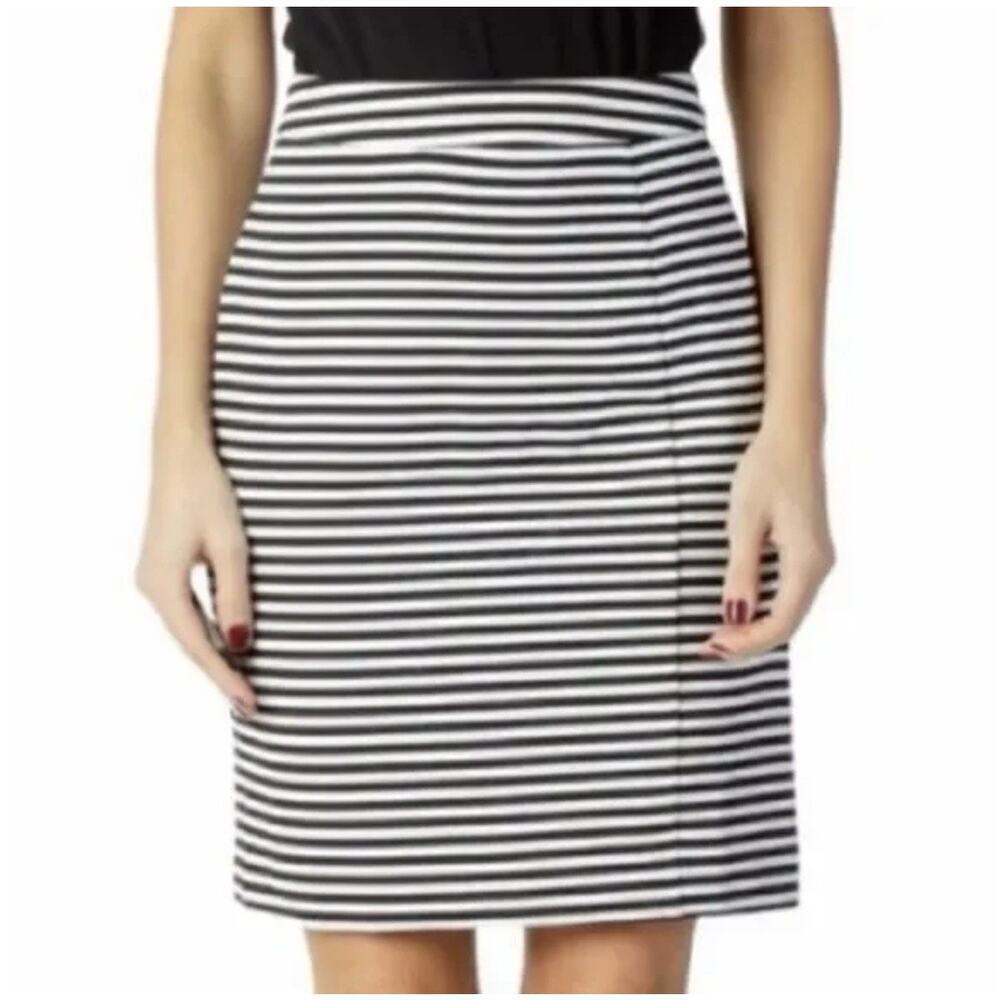 41 HAWTHORN Walk Striped Black White Striped Pencil Skirt Women size XL